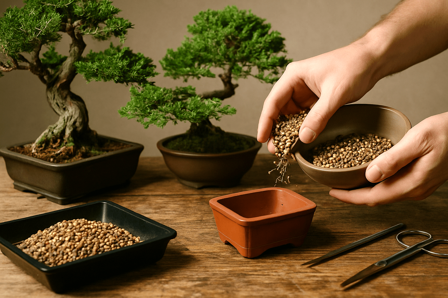 Elección de macetas para bonsái