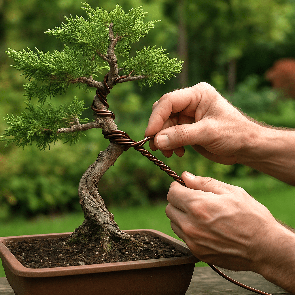 Técnica de alambrado en bonsáis