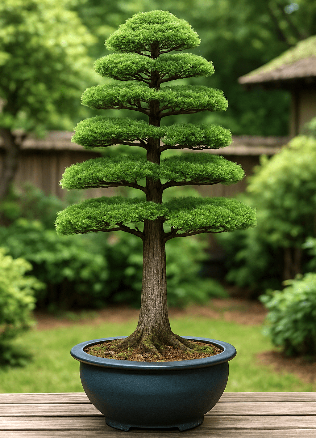 Bonsái estilo Chokkan recto formal