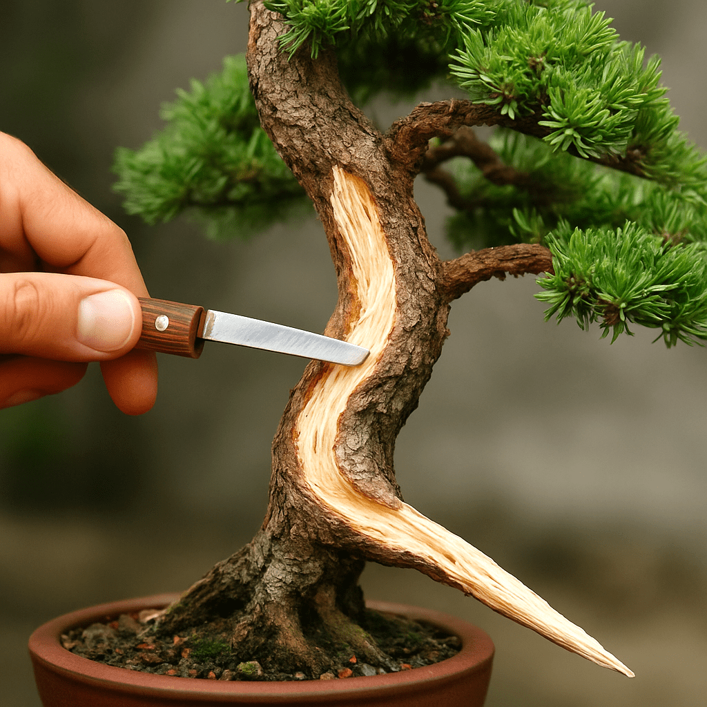 Técnica Jin en bonsái con madera muerta