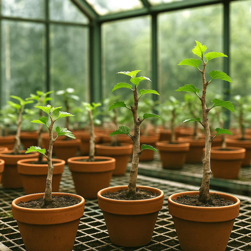 Esquejes de Bonsái en Invernadero